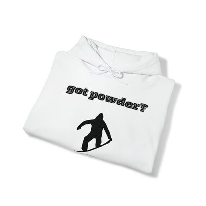 Snowboarding "got powder?" Adult Hoodie: Stay Warm and Stylish on the Slopes