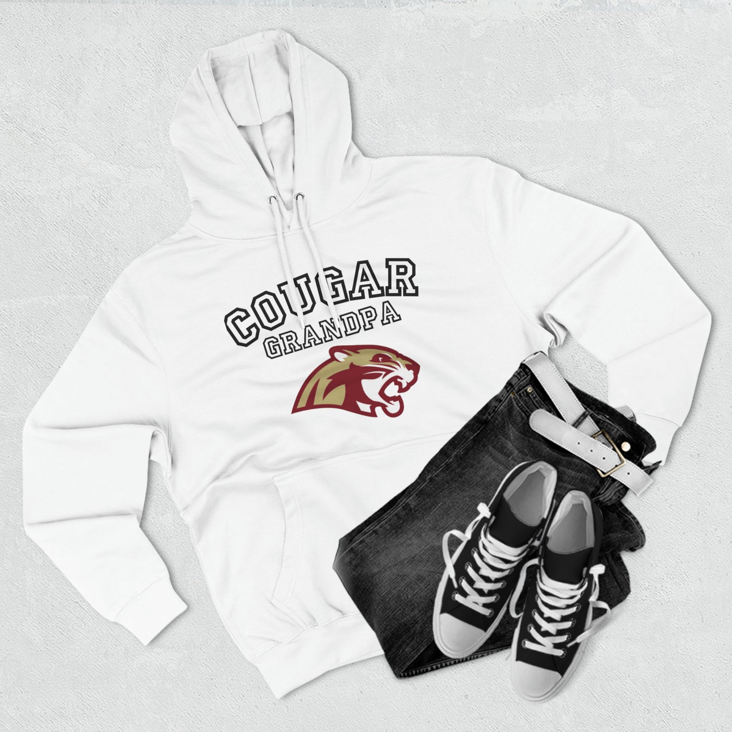 Cougar Grandpa Sweatshirt. Unisex Premium Pullover Hoodie