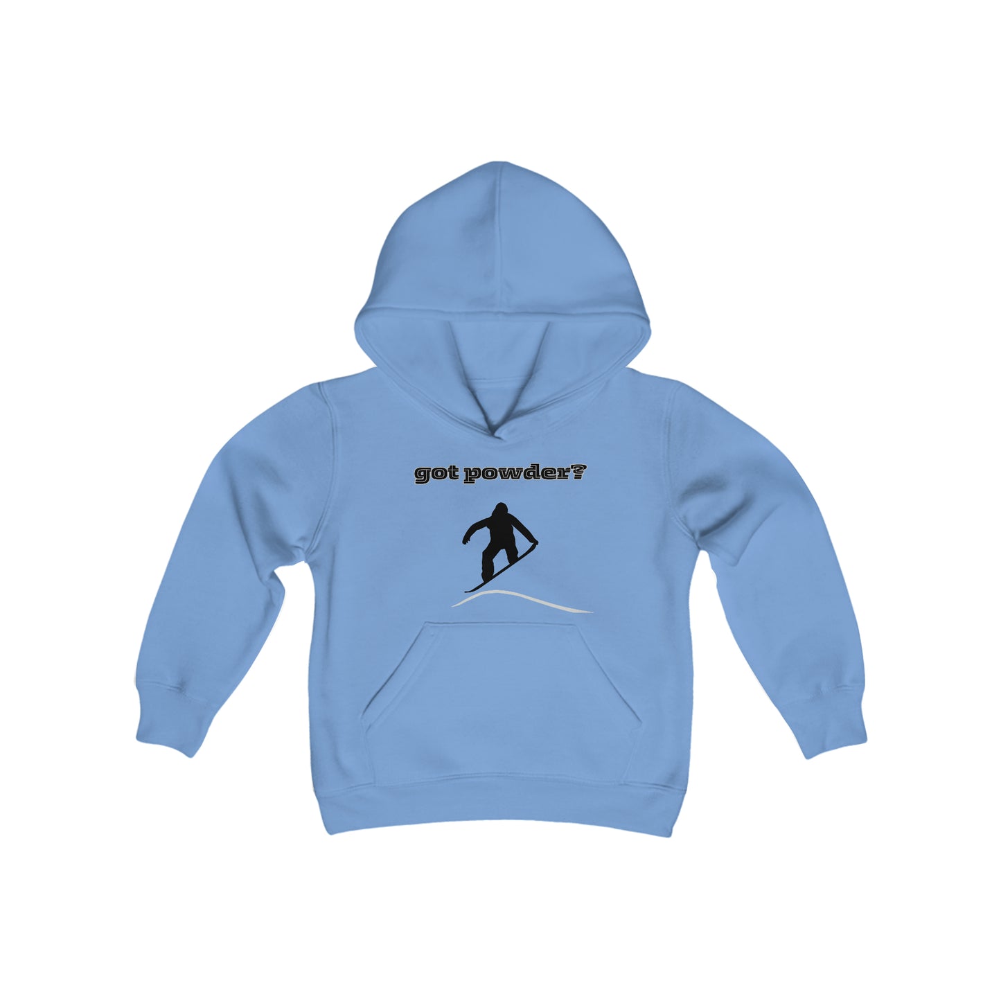 Snowboarding "got powder?" Youth Hoodie: Stay Warm and Stylish on the Slopes