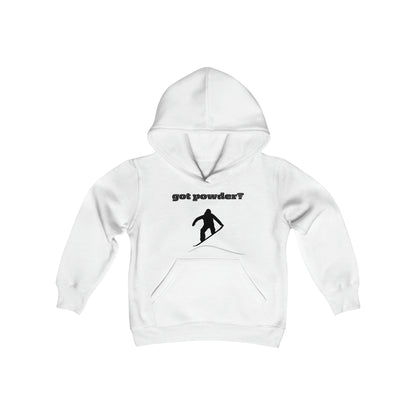 Snowboarding "got powder?" Youth Hoodie: Stay Warm and Stylish on the Slopes