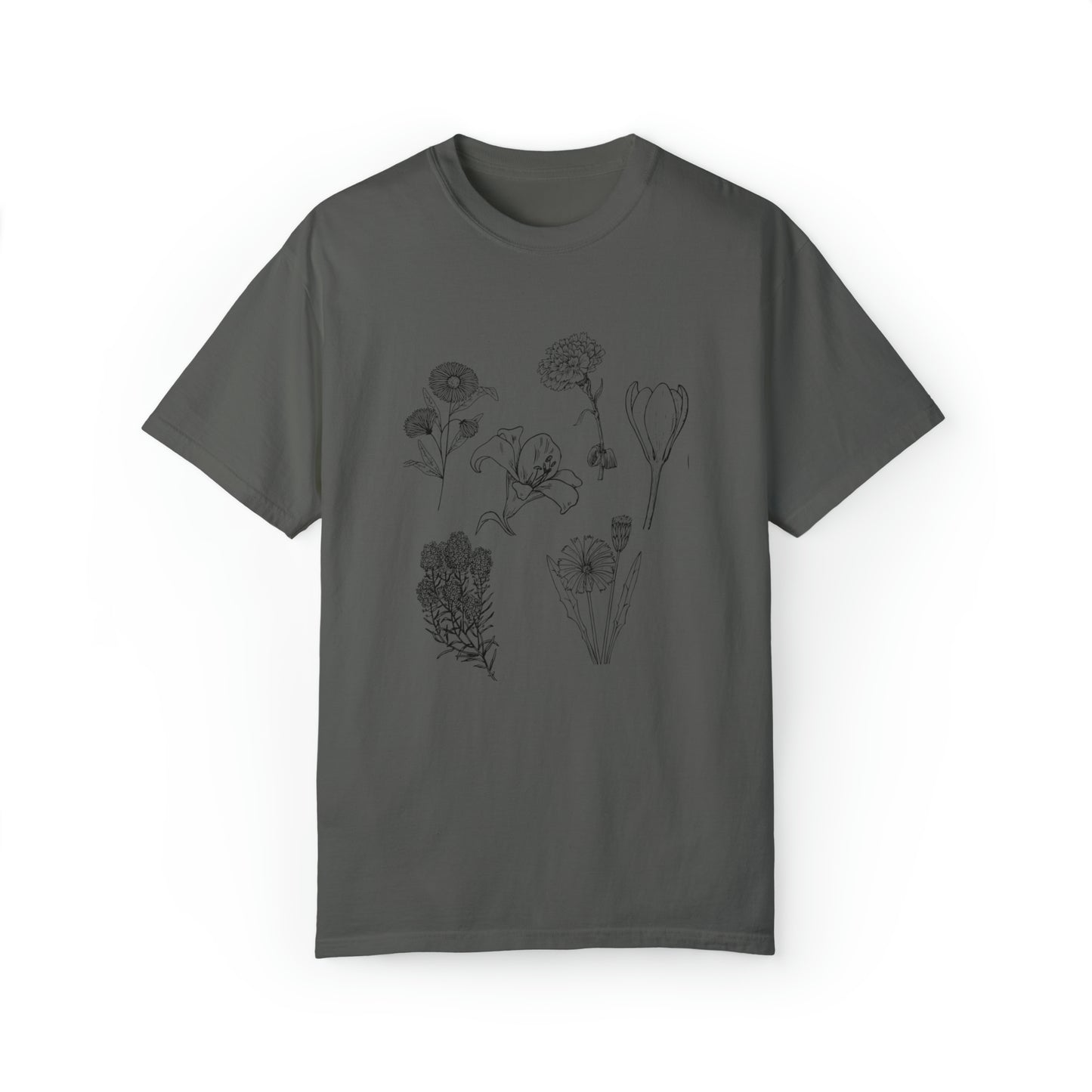 Wild Flower Graphic T-Shirt: Embrace Nature with Stylish Botanical Prints