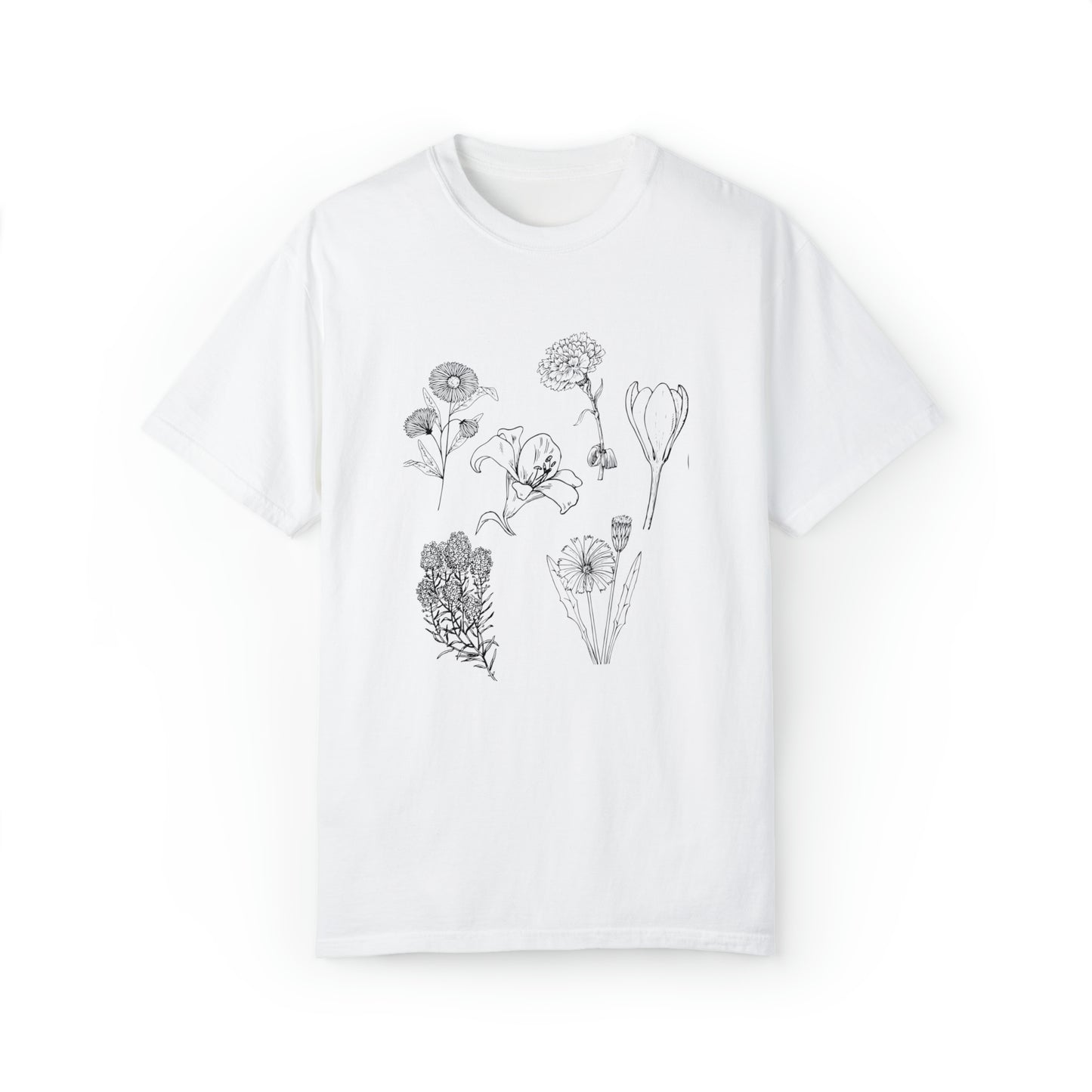 Wild Flower Graphic T-Shirt: Embrace Nature with Stylish Botanical Prints