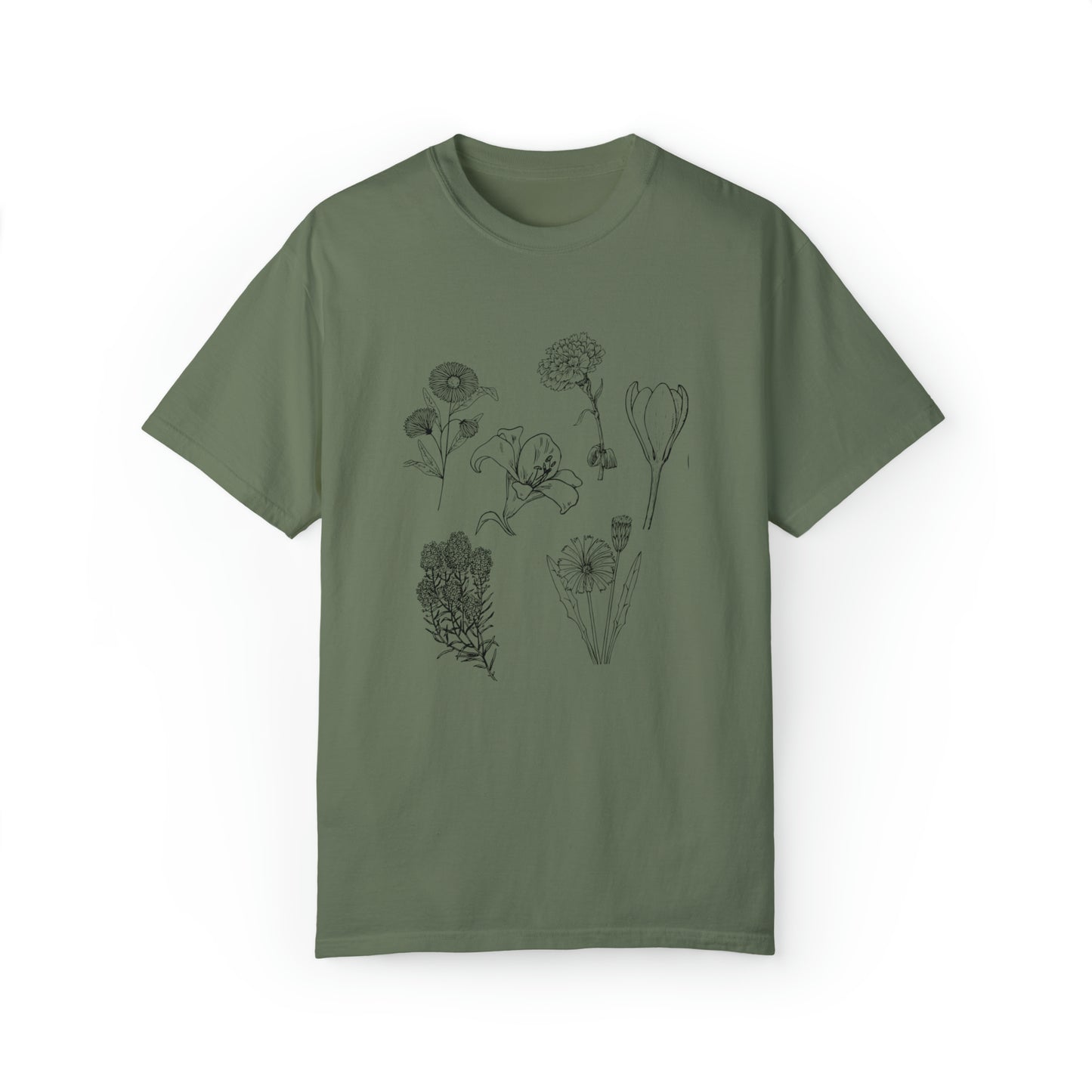 Wild Flower Graphic T-Shirt: Embrace Nature with Stylish Botanical Prints