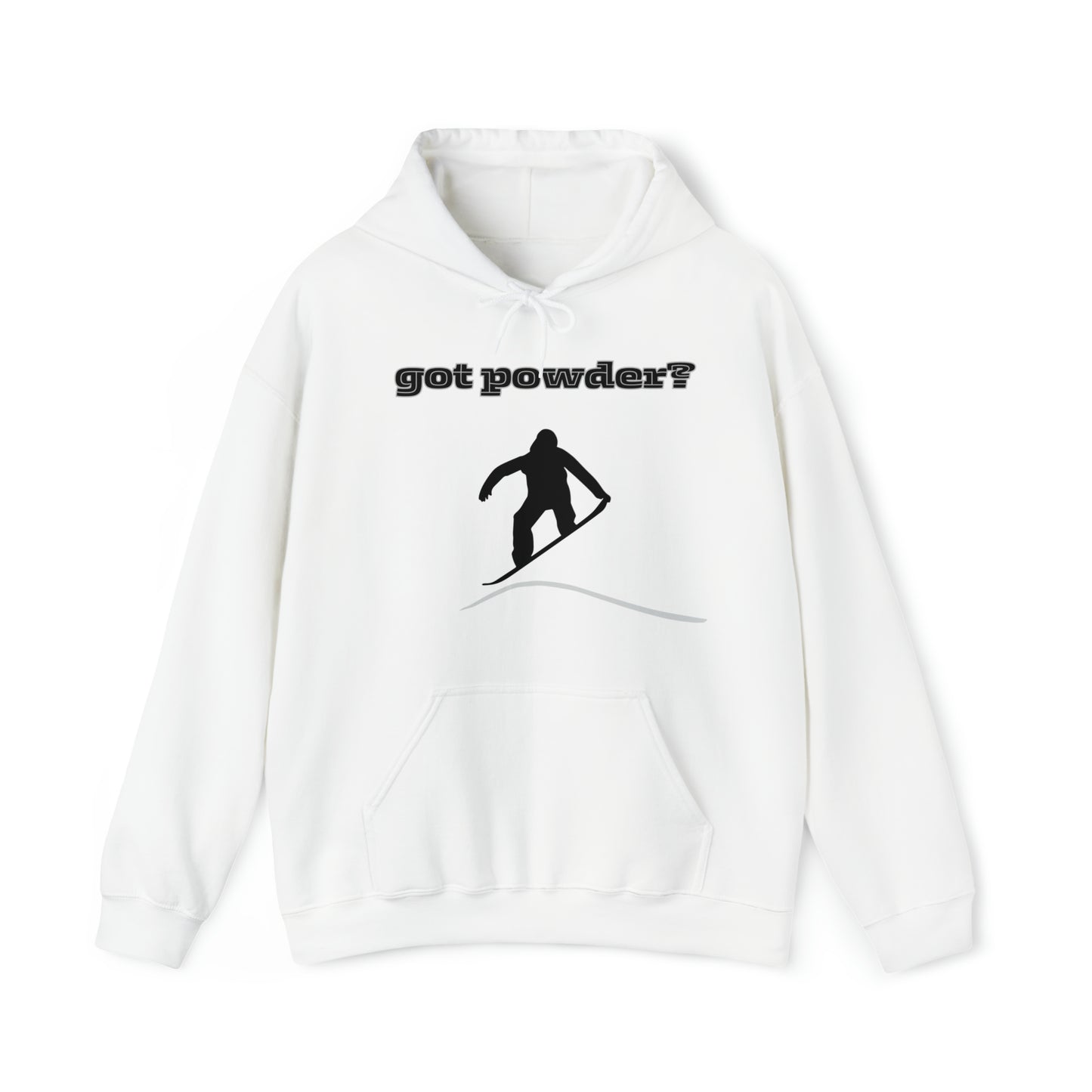 Snowboarding "got powder?" Adult Hoodie: Stay Warm and Stylish on the Slopes