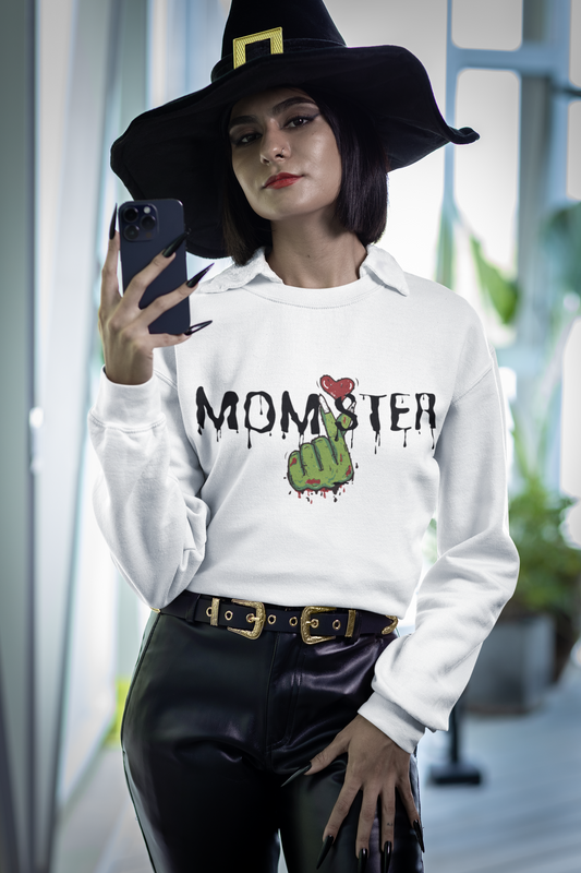 Momster Halloween Crew Sweatshirt | Spooky Mom Apparel